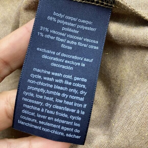 Tommy Hilfiger Women's Shiny Long Sleeve Lurex Twist Front Knit Top Size L New - Picture 7 of 15